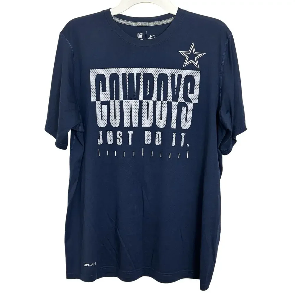 Nike Dri-Fit NFL Dallas Cowboys Football T-Shirt Men’s Size Large Swoosh
